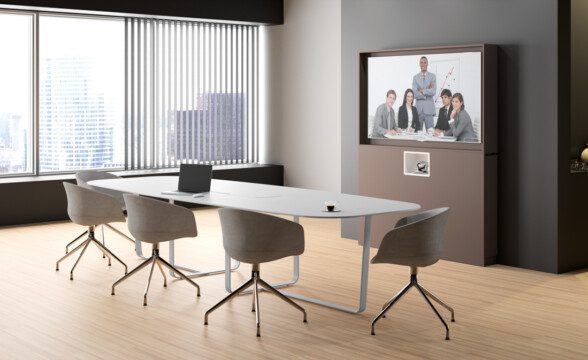 MEUBLE SUR MESURE POUR VISIOCONFERENCE WEMEET REMOTE
