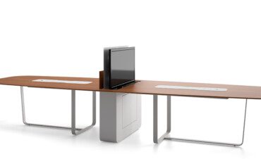 TABLE DE REUNION AVEC ECRAN CENTRAL